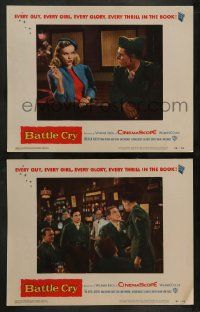 8k838 BATTLE CRY 2 LCs '55 great images of Tab Hunter, Nancy Olson, James Whitmore!