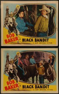 8k844 BLACK BANDIT 2 LCs '38 cool western cowboy Bob Baker with top cast!