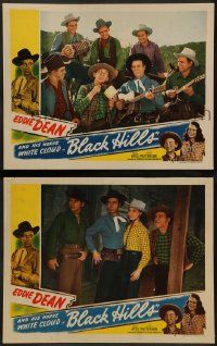 8k845 BLACK HILLS 2 LCs '47 singing cowboy Eddie Dea, Roscoe Ates, Shirley Patterson!