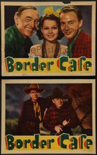 8k849 BORDER CAFE 2 LCs '37 Harry Carey, John Beal & pretty Armida in cool cowboy western action!