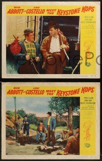8k583 ABBOTT & COSTELLO MEET THE KEYSTONE KOPS 5 LCs '55 Bud & Lou in the movies' maddest days!