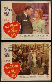 8k584 AFFAIRS OF SUSAN 5 LCs '45 cool images of sexy Joan Fontaine, Don Defore and George Brent!