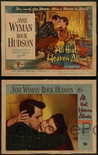 8k022 ALL THAT HEAVEN ALLOWS 8 LCs '55 Rock Hudson & Jane Wyman, directed by Douglas Sirk!