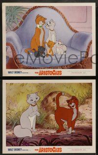 8k525 ARISTOCATS 6 LCs '71 Walt Disney feline jazz musical cartoon, great cat images!
