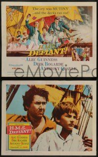 8k071 DAMN THE DEFIANT 8 LCs '62 Alec Guinness & Dirk Bogarde facing a bloody mutiny!