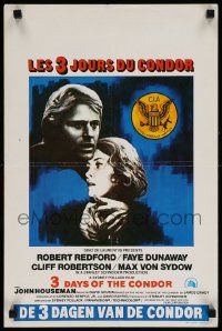 8m002 3 DAYS OF THE CONDOR Belgian '75 CIA analyst Robert Redford & Faye Dunaway!
