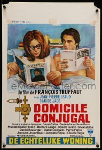 8m014 BED & BOARD Belgian '71 Francois Truffaut's Domicile conjugal, Jean-Pierre Leaud