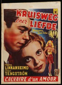 8m043 CROSS OF LOVE Belgian '46 Rakkauden risti, Teuvo Tulio's Finnish romantic melodrama!