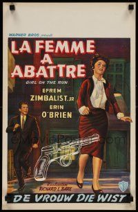 8m084 GIRL ON THE RUN Belgian '58 77 Sunset Strip pilot starring Efrem Zimbalist Jr.!