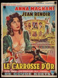 8m086 GOLDEN COACH Belgian '52 Jean Renoir's Le carrosse d'or, different art of Anna Magnani!