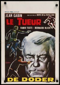 8m108 KILLER Belgian '72 Denys de La Patelliere, cool image of Jean Gabin!