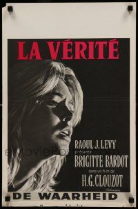 8m118 LA VERITE Belgian '60 super sexy Brigitte Bardot, Henri-Georges Clouzot, The Truth!