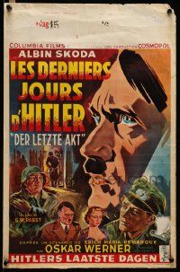 8m121 LAST 10 DAYS Belgian '56 directed by G.W. Pabst, Hitler's last flaming days, different!