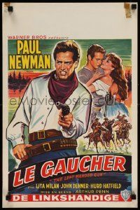 8m129 LEFT HANDED GUN Belgian '58 great art of Paul Newman as teenage desperado Billy the Kid!