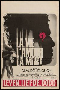 8m134 LIFE LOVE DEATH Belgian '69 Claude Lelouch, La vie, l'amour, la mort, different art!