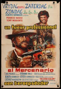 8m155 MERCENARY Belgian '69 Il Mercenario, different art of gunslingers Jack Palance & Nero!