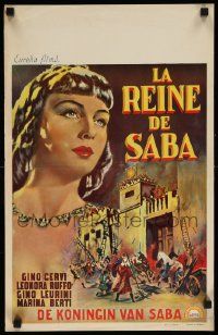 8m186 QUEEN OF SHEBA Belgian '53 La Regina di Saba, sexy Italian Leonora Ruffo, different!