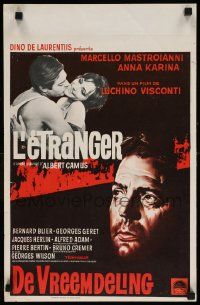 8m213 STRANGER Belgian '68 Luchino Visconti's Lo Straniero, art of Marcello Mastroianni!