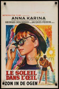 8m216 SUN IN YOUR EYES Belgian '62 Anna Karina, different art d'apres Jean Mascii!