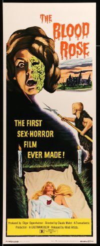 8m580 BLOOD ROSE insert '70 La rose ecorchee, first sex-horror film ever made, wild!