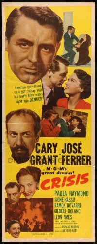8m622 CRISIS insert '50 great huge headshot art of Cary Grant, plus Paula Raymond & Jose Ferrer!