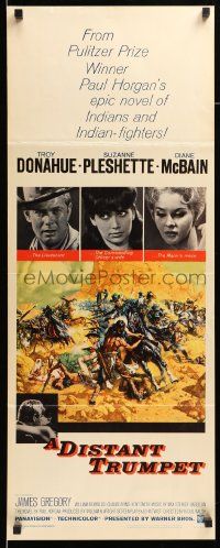8m638 DISTANT TRUMPET insert '64 cool art of Troy Donahue vs Indians by Frank McCarthy!