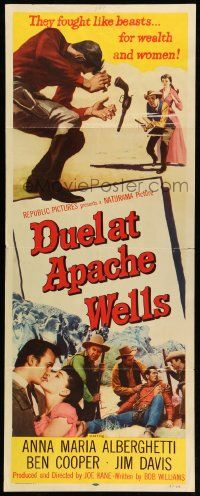 8m645 DUEL AT APACHE WELLS insert '57 they fought like beasts for wealth & Anna Maria Alberghetti!