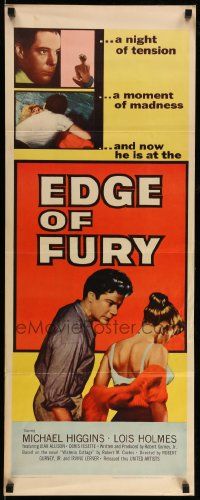 8m648 EDGE OF FURY insert '57 a night of tension, a moment of madness, a story of violence!