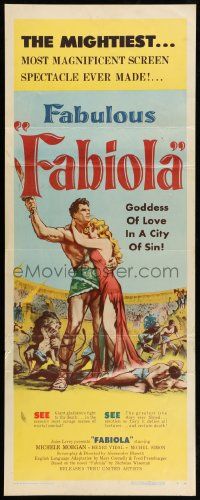 8m651 FABIOLA insert '51 sexy Michele Morgan is the Goddess of Love in a city of sin, cool art!