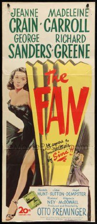 8m653 FAN insert '49 full-length art of sexy Jeanne Crain, directed by Otto Preminger!