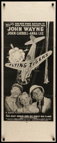 8m659 FLYING TIGERS insert R54 John Wayne, John Carroll, Anna Lee, art of WWII airplane!