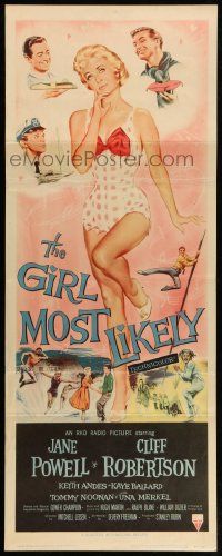 8m671 GIRL MOST LIKELY insert '57 sexy full-length Jane Powell in skimpy polkadot outfit!