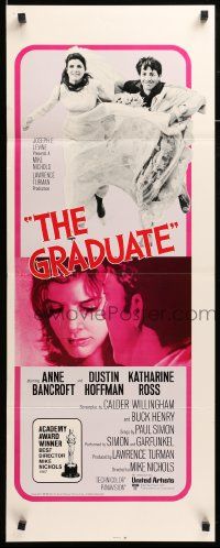 8m677 GRADUATE insert R70s Dustin Hoffman & Katharine Ross, Mike Nichols classic!