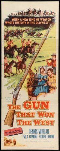 8m684 GUN THAT WON THE WEST insert '55 Dennis Morgan uses the 1st repeating rifles to stop Indians!