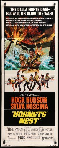 8m702 HORNETS' NEST insert '70 Rock Hudson, great art of cast with guns!