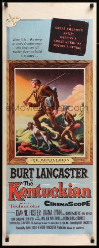 8m729 KENTUCKIAN insert '55 best different art of Burt Lancaster by Thomas Hart Benton!
