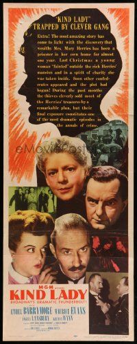 8m732 KIND LADY insert '51 John Sturges directed, Ethel Barrymore & Angela Lansbury!