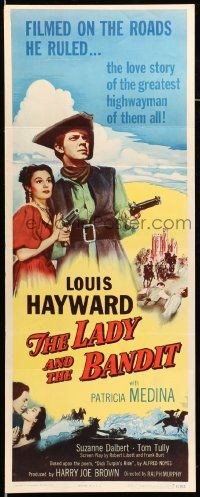 8m742 LADY & THE BANDIT insert '51 artwork of Louis Hayward & Patricia Medina!