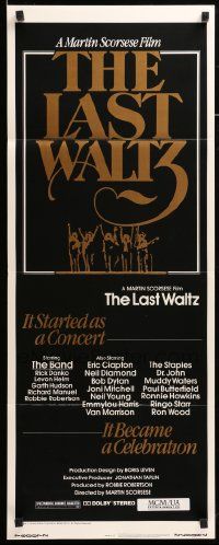 8m754 LAST WALTZ insert '78 Martin Scorsese, it started as a rock concert & became a celebration!