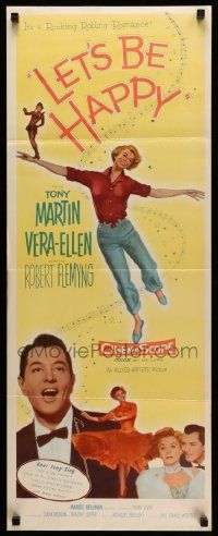 8m758 LET'S BE HAPPY insert '57 pretty Vera-Ellen & Tony Martin in a rocking and rolling romance!