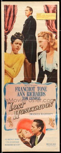 8m778 LOST HONEYMOON insert '47 Tone returns from WWII w/amnesia and a forgotten wife & kids!