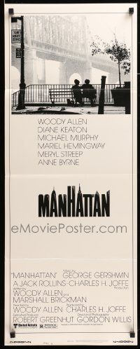 8m798 MANHATTAN style B insert '79 image of Woody Allen & Diane Keaton by Queensboro bridge!