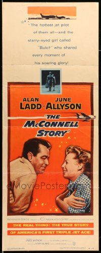 8m808 McCONNELL STORY insert '55 Alan Ladd is America's first triple jet ace, June Allyson!