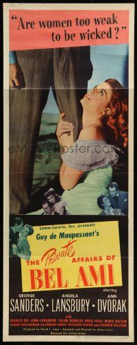 8m874 PRIVATE AFFAIRS OF BEL AMI insert '47 sexy Angela Lansbury loves scoundrel George Sanders!