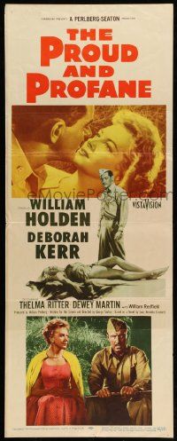 8m876 PROUD & PROFANE insert '56 romantic close up of William Holden & Deborah Kerr amd more!