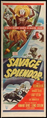 8m916 SAVAGE SPLENDOR insert '49 Armand Denis African jungle expedition, cool images!