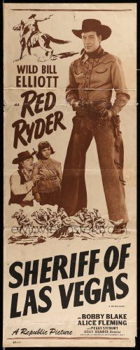8m934 SHERIFF OF LAS VEGAS insert R49 Wild Bill Elliot as Red Ryder & Blake as Little Beaver!