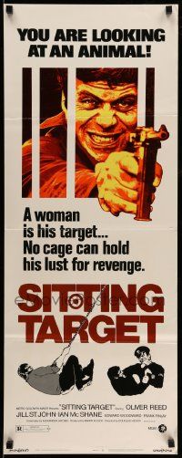 8m939 SITTING TARGET insert '72 Jill St. John, McShane, Oliver Reed w/gun & revenge on his mind!