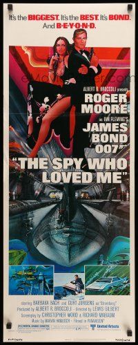 8m947 SPY WHO LOVED ME insert '77 great art of Roger Moore as James Bond 007 by Bob Peak!