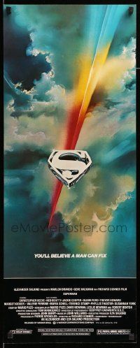 8m961 SUPERMAN insert '78 comic book hero Christopher Reeve, Gene Hackman, Bob Peak art!